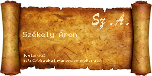 Székely Áron névjegykártya